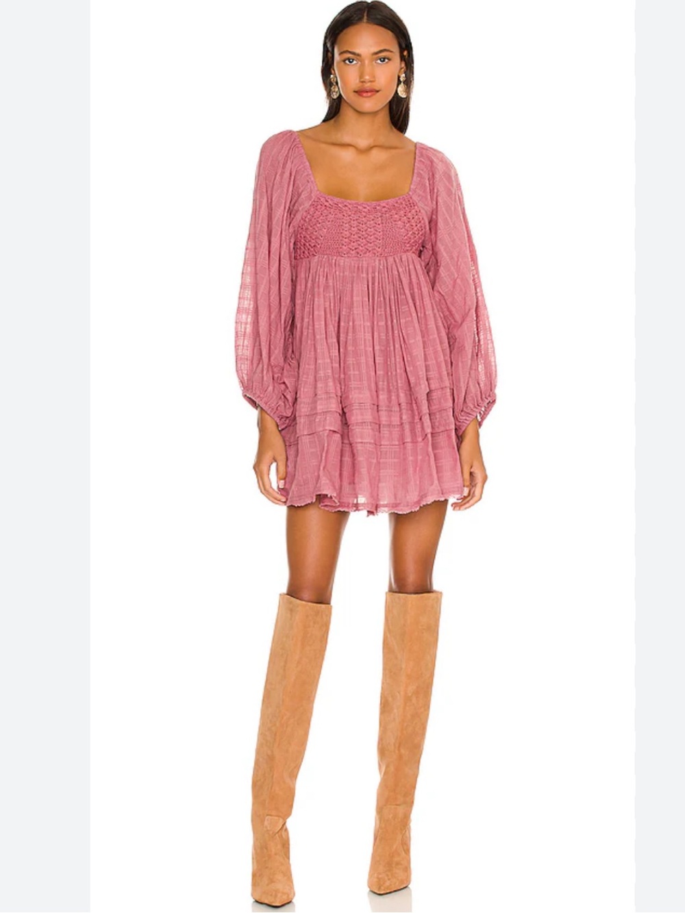 Free People Ari Mini Dress in Dried Currant! Size S